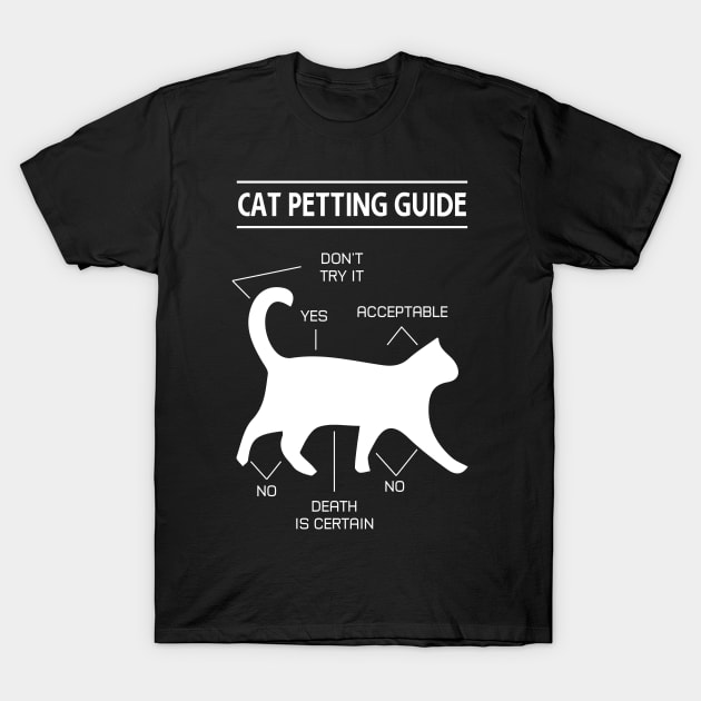 Cat Petting Guide T-Shirt by kimmieshops